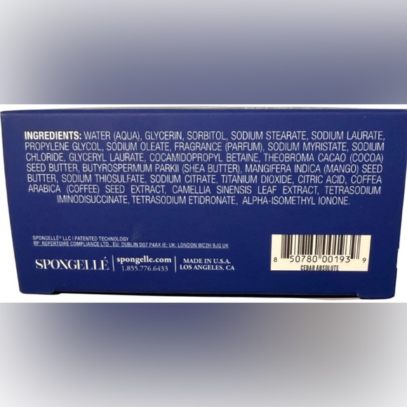 Spongelle Men's Triple Butter Supreme Buffer - Cedar Absolute NIB NWT - Picture 5 of 6